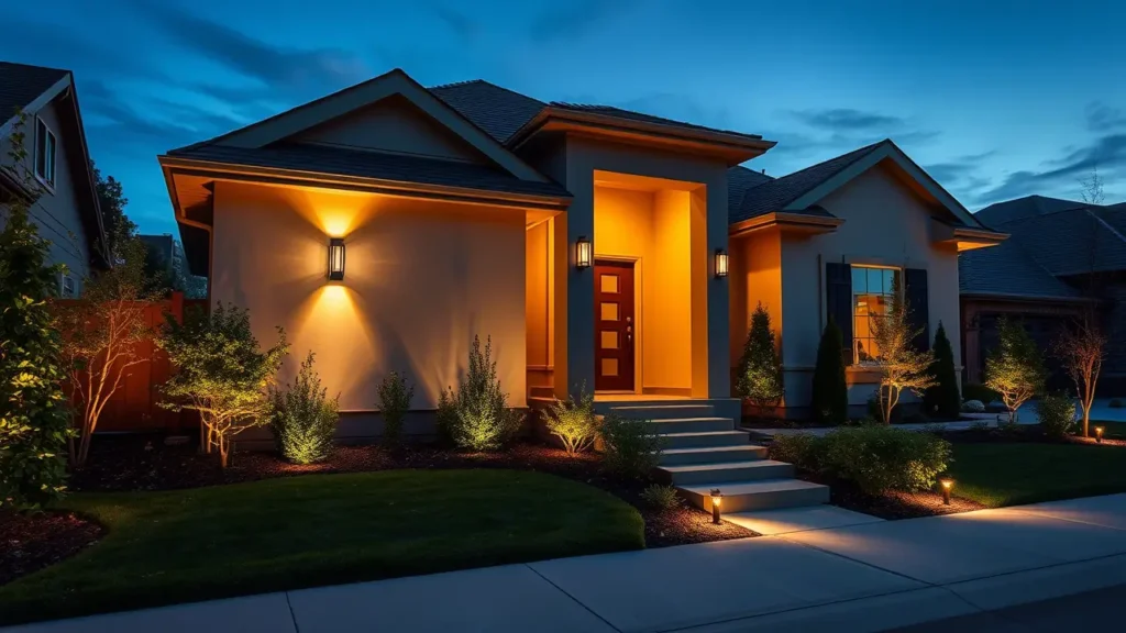 An image of home outdoor lighting